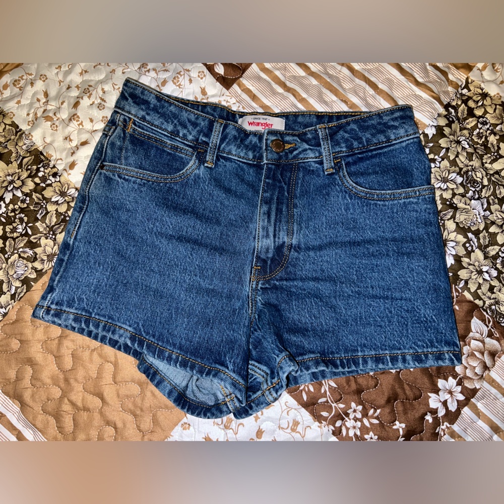 Wrangler Women's Denim Shorts with embroidery on the back pockets